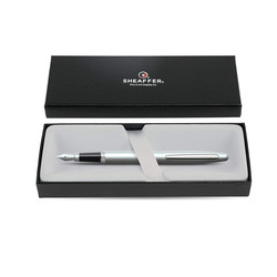 SHEAFFER VFM E9400 STROBE SILVER CT FOUNTAIN PEN